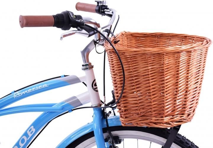 LADIES BICYCLE USA 16" BEACH CRUISER CLASSIC CALIFORNIA STYLE & BASKET BLUE