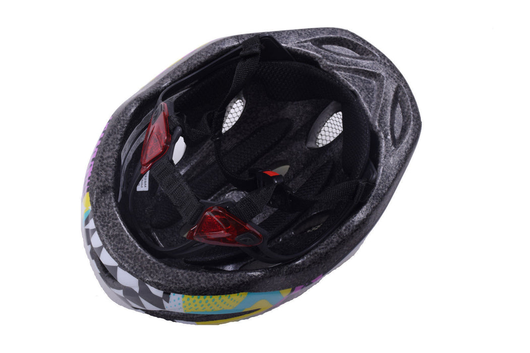 GIRO RASCAL SHARDS CHILDS KIDS CYCLE BIKE HELMET BUILT IN LED LIGHTS 50 - 54cm