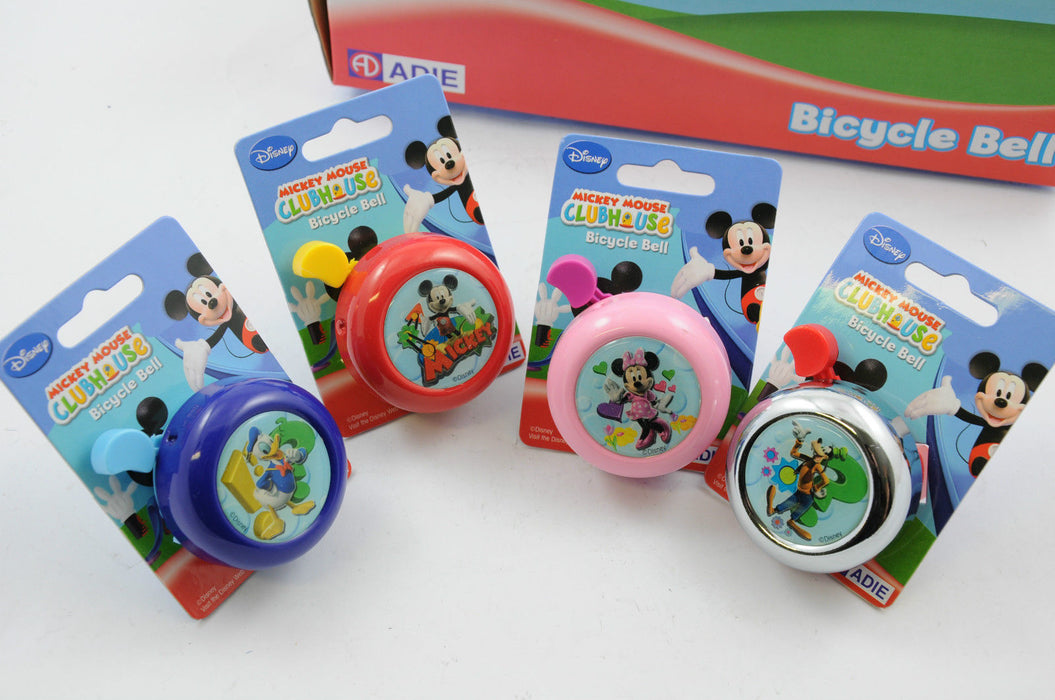 WHOLESALE JOB LOT OF 12 MICKEY MOUSE CLUB HOUSE KIDDIES BIKE BELLS ASST COLS