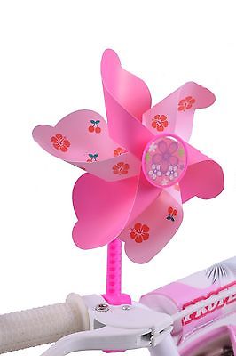 GIRLIE BIKE EXCLUSIVE HANDLEBAR TOY PINK FLOWER FAN HANDLEBAR SPINNING WINDMILL