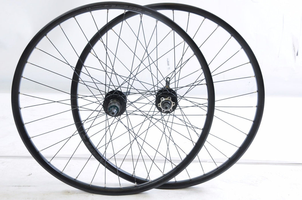 27.5" 584 x 19 650B 8-9 CASSETTE MTB DISC HUB WHEELS BLACK DOUBLE WALL RIMS