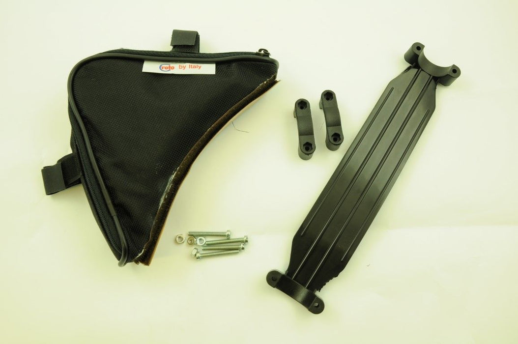 TRIANGLE TOOL BIKE FRAME BAG POUCH + SHOULDER STRAP CARRY YOUR BIKE BLACK