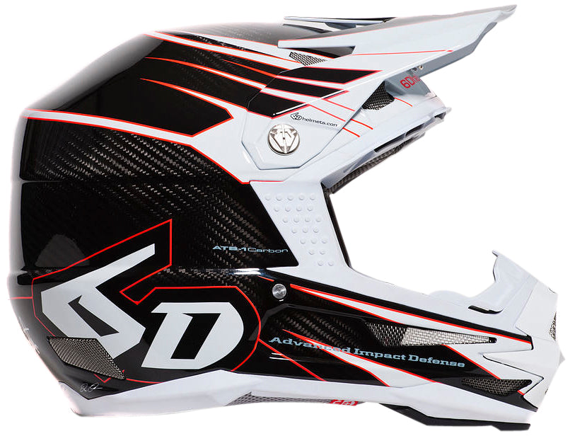 6D ATB-1 Attack Full Face Enduro - Down Hill Helmet – Large – Black & White