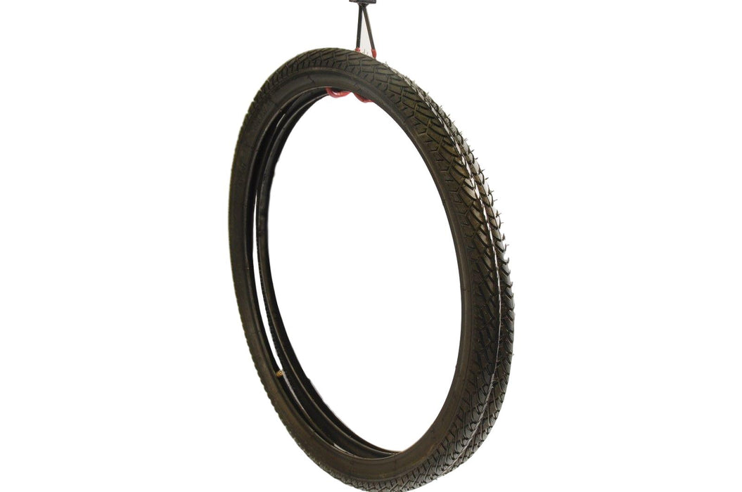 PAIR RUBENA T1-V41 24 x 1.75 X 2 (47-507) BLACK BIKE TYRES WITH INNER TUBES & RIM TAPES