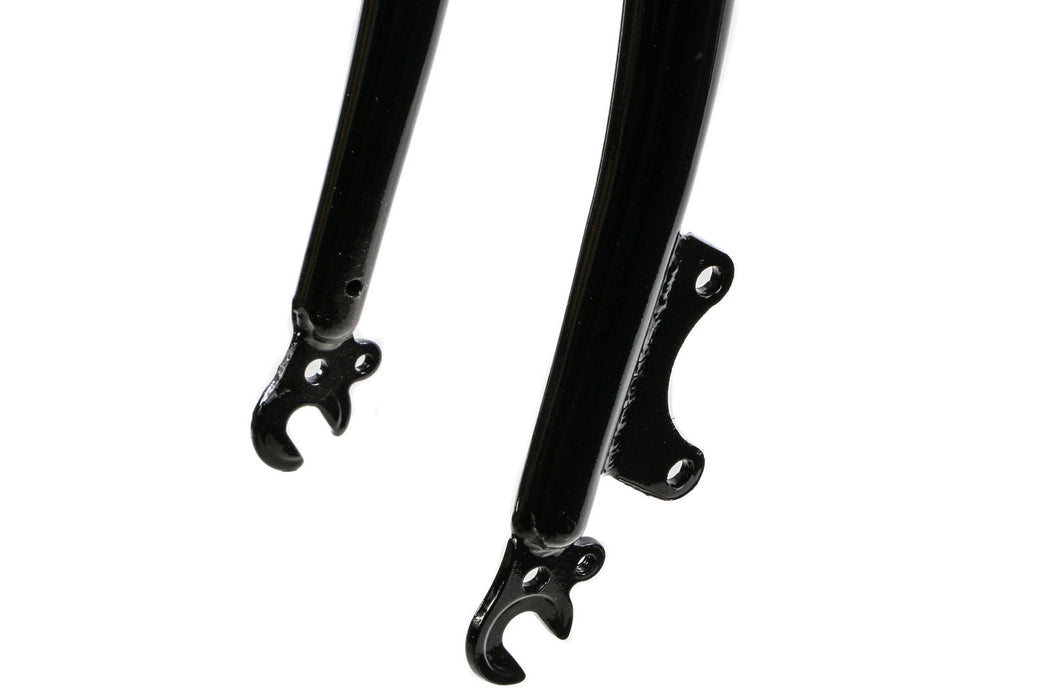 700c HYBRID FORK V+DISC MOUNT 1-1-8"STEERER 28.6mm ,260mm THREADED BLK F757