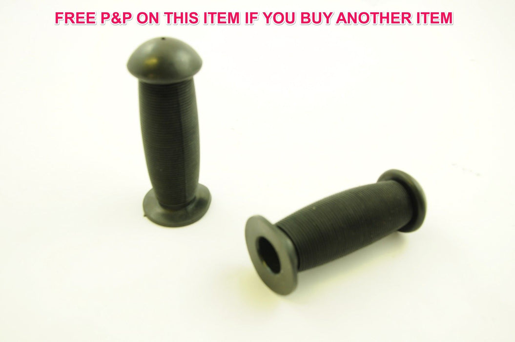MUSHROOM TYPE BMX BLACK DOMED END SOFT HANDLEBAR GRIPS + GREAT FOR KIDS BIKES