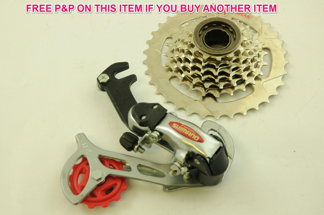 SHIMANO MEGARANGE RD-MR40 7 REAR DERAILLEUR +FREEWHEEL CASSETTE