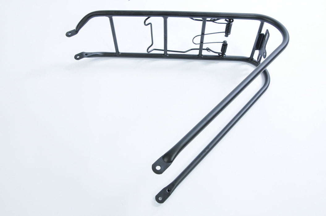 26” BIKE PANNIER CARRIER 53cm ALLOY SATIN BLACK CYCLE SPRING RACK LIGHTWEIGHT