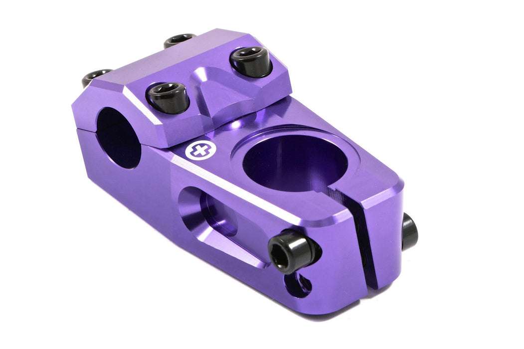 SALTPLUS DELTA TOPLOADER BMX HANDLEBAR STEM PURPLE 50mm REACH 28.6mm