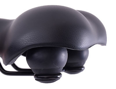 COMFY WIDE ADULT UNISEX-WOMENS COMFORT CYCLE ANATOMIC SADDLE ELASTOMERS BLACK