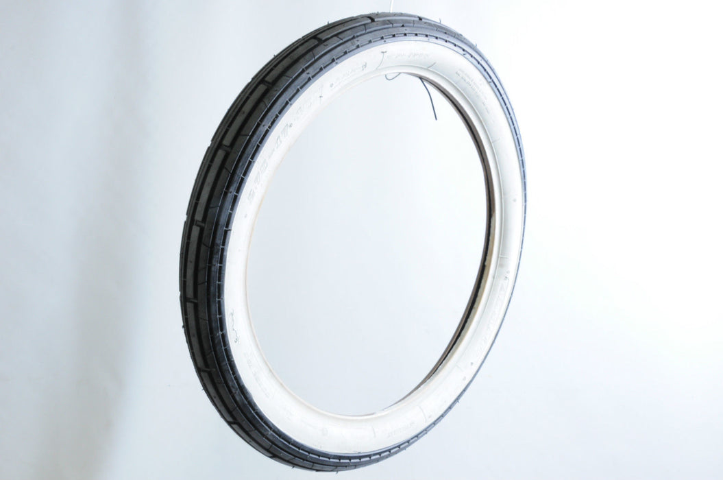 17 x 2.75 45N 2PR WHITEWALL MOPED MOTORBIKE TYRE VINTAGE ANTIQUE RADIAL TREAD