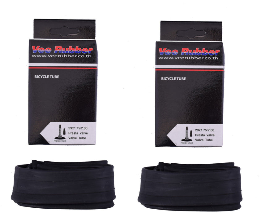 PAIR VEE RUBBER 29" x 1.75"-2.00" PRESTA- HP- FRENCH 38mm VALVE BIKE INNER TUBES