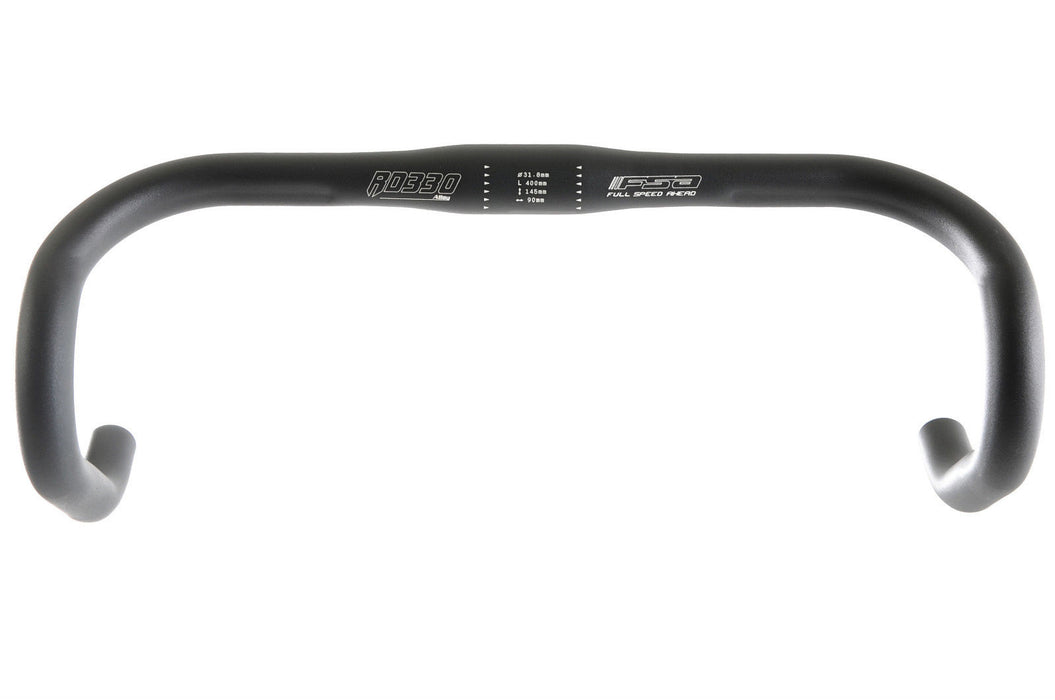 FSA RD330 COMPACT ALLOY DROP HANDLEBARS RACING BIKE, FIXIE, SPORTS BLACK 31.8mm