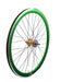 PAIR 700c 622-13 FLIP FLOP FIXIE WHEELS,NOVATEC SEALED HUBS DEEP WALL RIMS GREEN - Bankrupt Bike Parts