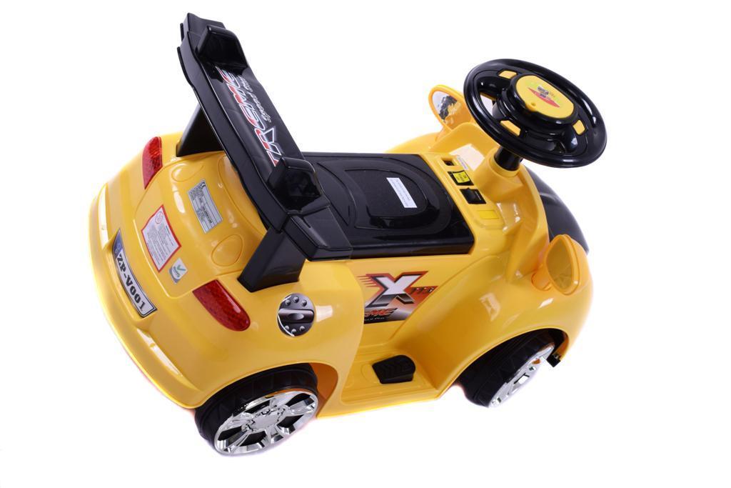 ELECTRIC KIDDIES RIDE-ON SPORTS CAR ZPV001 'EXTREME’ 15watt BATTERY MOTOR YELLO