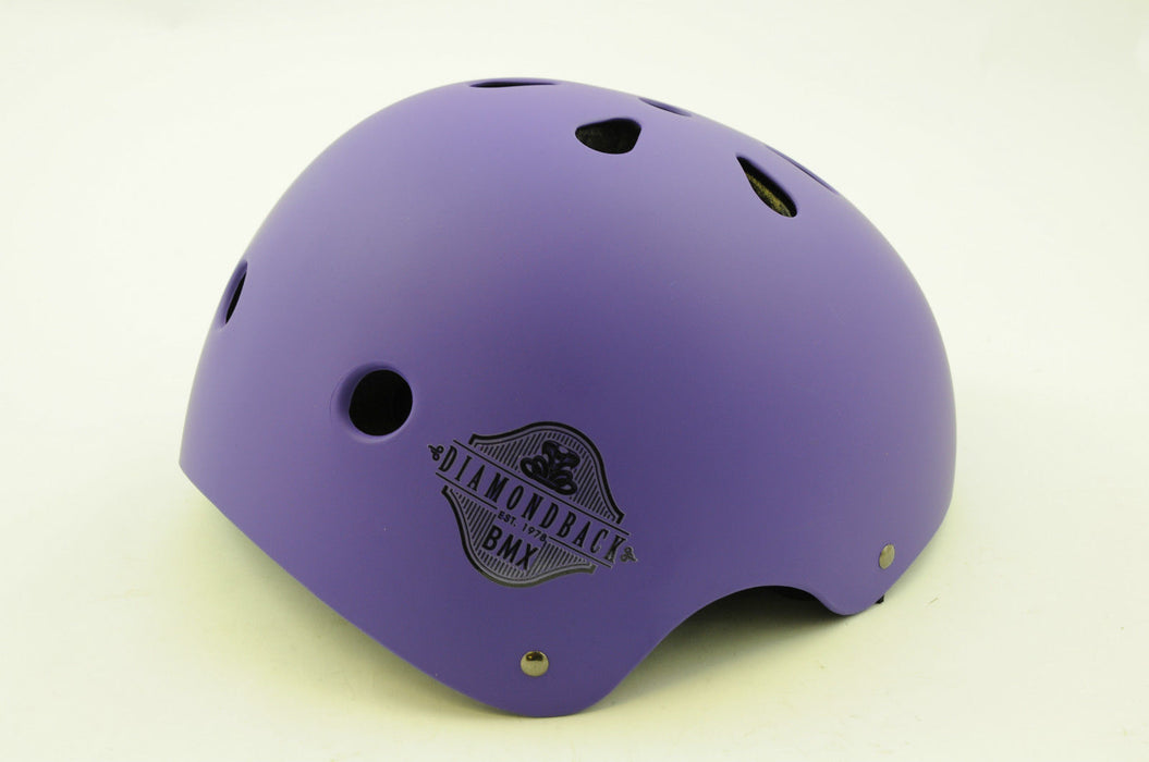 RALEIGH DB DIAMOND BACK BMX JUMP HELMET MATTE PURPLE MEDIUM 54-58cm 35% OFF RRP