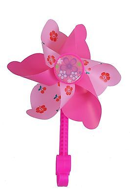 GIRLIE BIKE EXCLUSIVE HANDLEBAR TOY PINK FLOWER FAN HANDLEBAR SPINNING WINDMILL