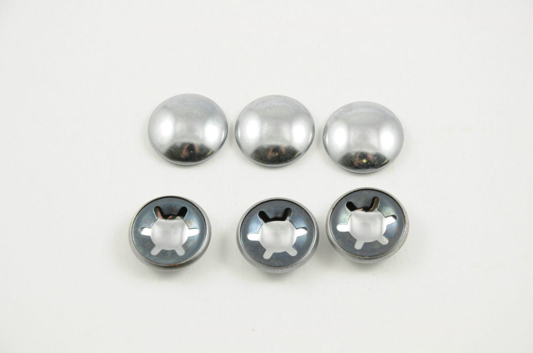 6 x 3-8" STAR LOCK DOME END AXLE CAPS BIKES,TRIKES,WHEELED TOYS MODELS GO KARTS