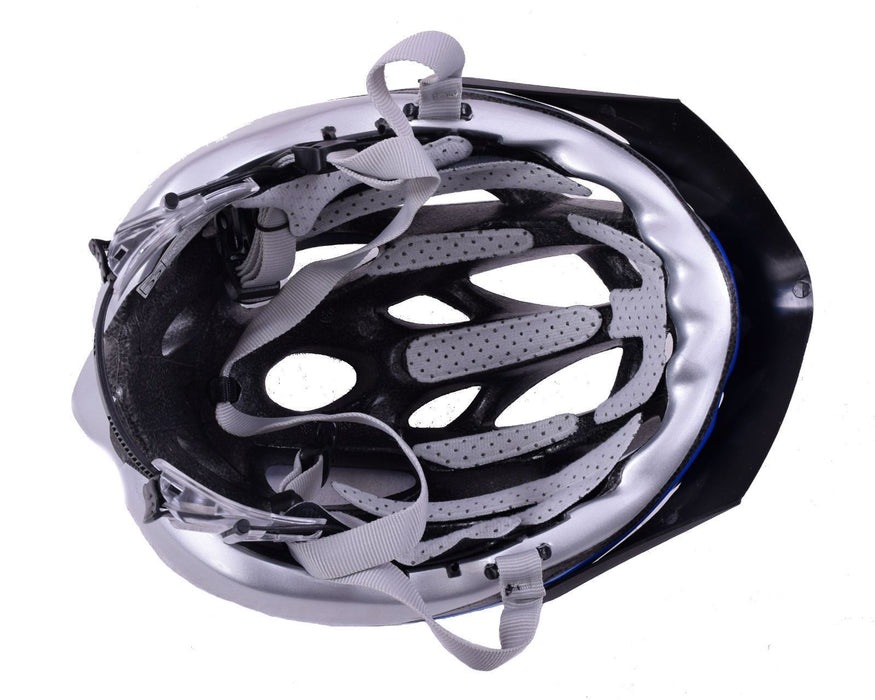 GIANT ARES BICYCLE HELMET SMALL-MEDIUM TRAIL BIKE HELMET 51-54cm BLUE & SILVER