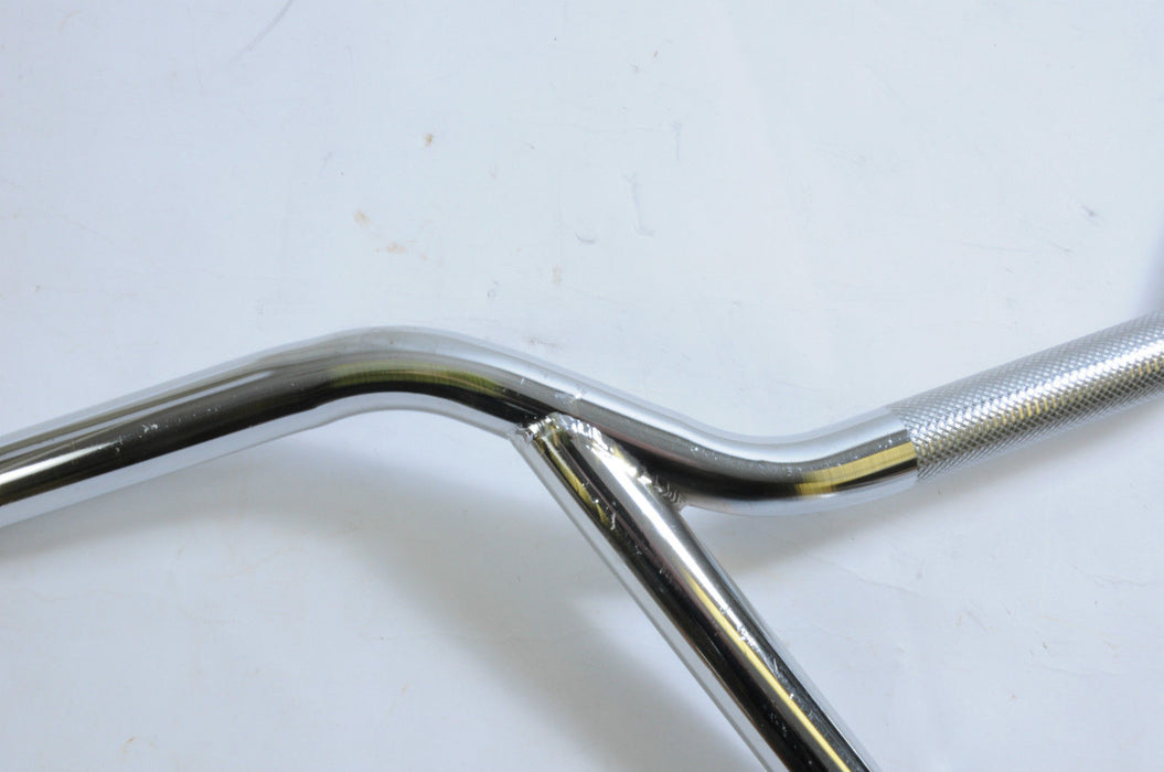 OLD SCHOOL BMX CHROME CURVED BRACE HANDLEBARS 80's STYLE FOR 20" BMX BIKE NOS