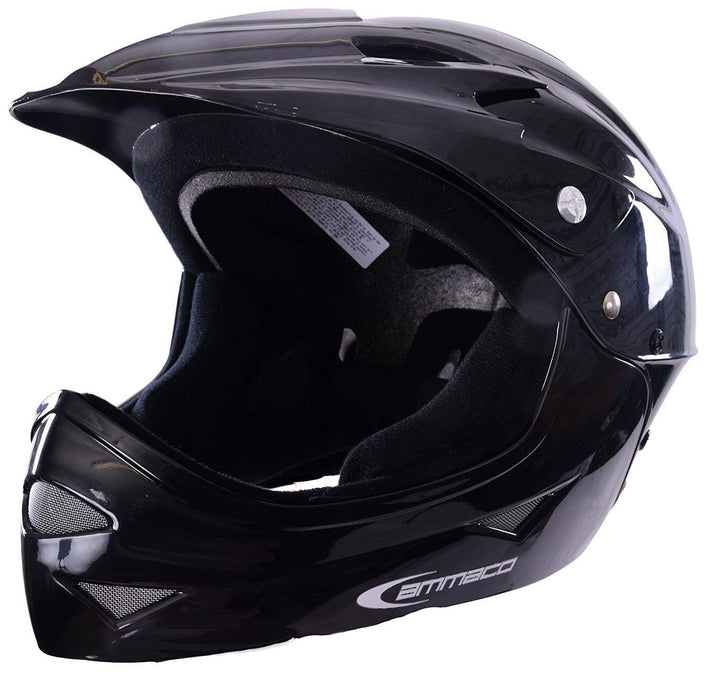 BLACK SERIES BMX BIKE RIDERS PACK: FULL FACE HELMET, PADS, SKULL LED LIGHT