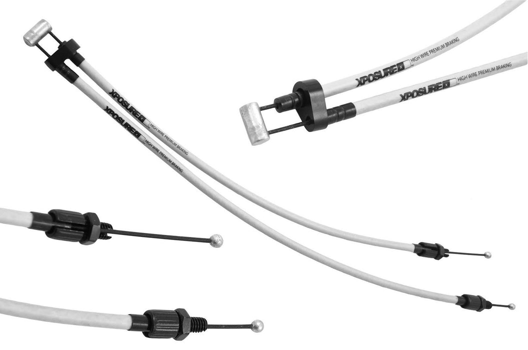 XPOSURE HI WIRE UPPER TWIN GIRO BMX ROTOR BRAKE CABLE 58% OFF RRP WHITE