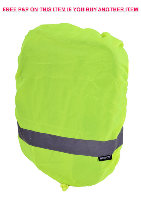 HI VIS XL REFLECTIVE FLUORESCENT BIKE PANNIER BAG COVER - RUCKSACK COVER ETC