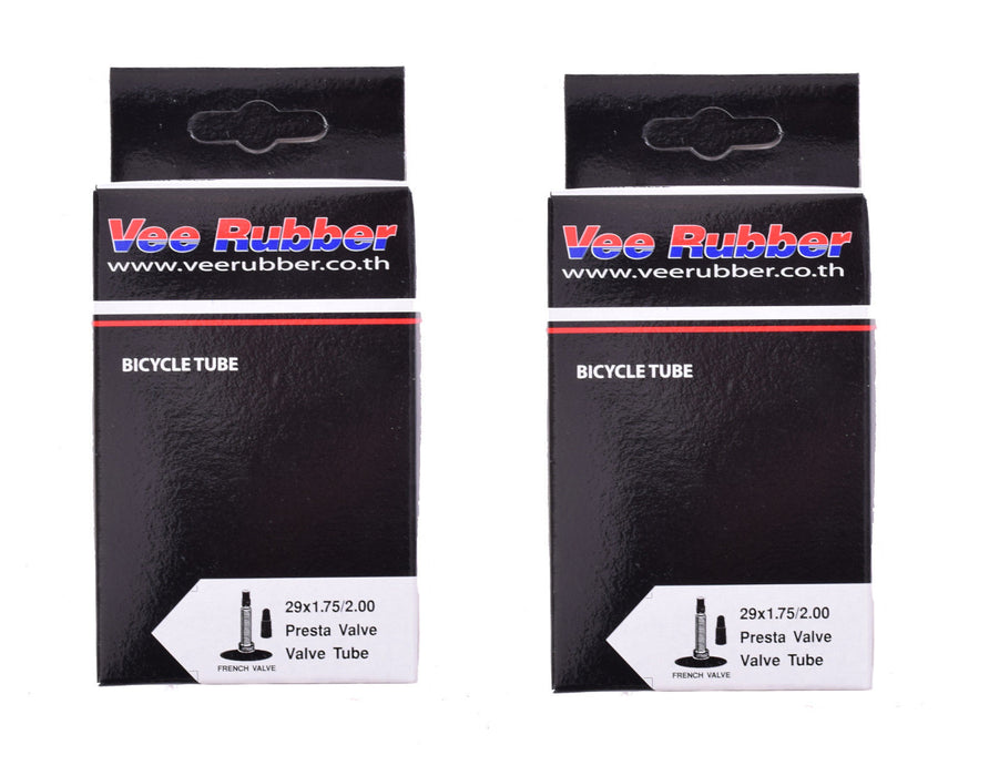 PAIR VEE RUBBER 29" x 1.75"-2.00" PRESTA- HP- FRENCH 38mm VALVE BIKE INNER TUBES