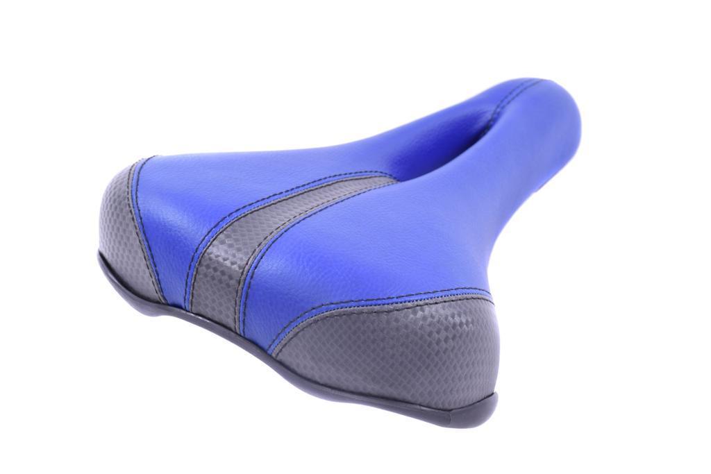 TOP QUALITY STYLISH JUNIOR CYCLE SEAT BLUE&GREY BIKE SPORTS SADDLE WITH BRACKET