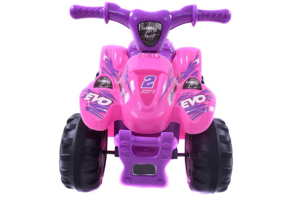 GIRLS ELECTRIC RIDE-ON 4 WHEEL QUAD BIKE 'EVO' BATTERY ELECTRIC QUAD PINK-PURPLE