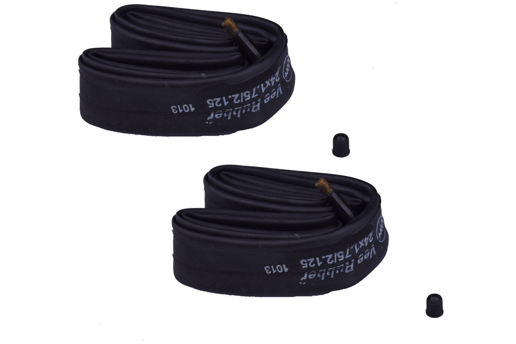 PAIR (2) SELF-SEALING INNER TUBES 24 x1.75- 24 x 2.125 CAR VALVE BMX,FOLDER,KIDS