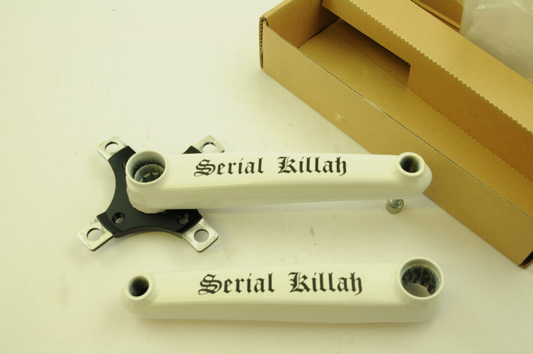 BRAVE MACHINE SERIAL KILLAH HARDCORE 4130 CR-MO DH-MTB CRANK SET 175mm WHITE