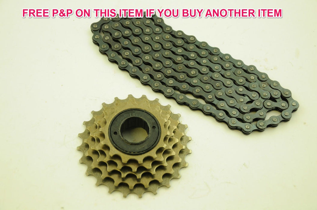 5 SPEED BIKE 14-28 NON INDEX FREEWHEEL COG ( CASSETTE ) PLUS 3-32 CHAIN SET