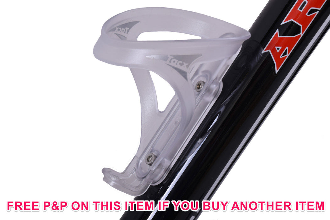 TACX JUNO MTB CYCLE WATER BOTTLE CAGE TRANSPARENT BODY 70% OFF RRP OF £12.99