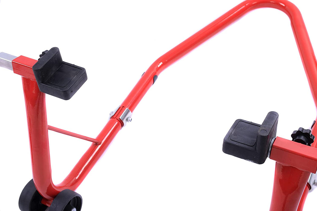 QUALITY OXFORD ROXTER CYCLE/MOTORCYCLE/BIKE HEAVY DUTY REAR PADDOCK STAND RED