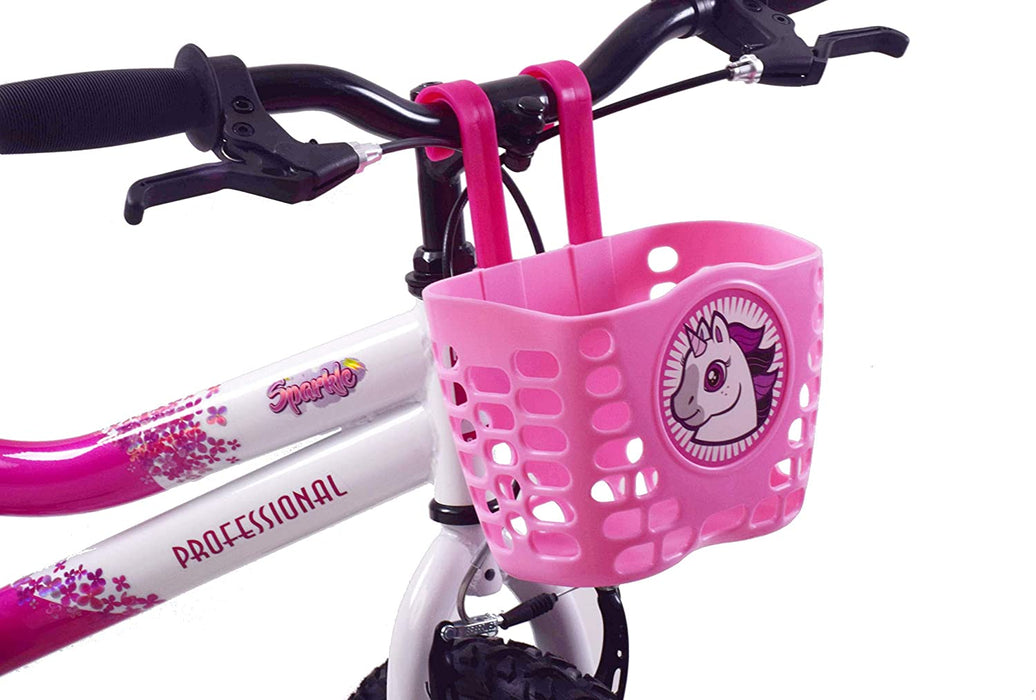 Oxford Pink Unicorn Front Bike Handlebar Shopping Basket Carrier Child - Kids