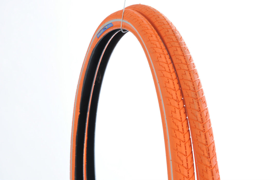 PAIR ORANGE DUTCH PERFECT TYRES 700x38c,28 x 1 5-8 x 1 1-2 (SRI-27)SALE 50%+ OFF