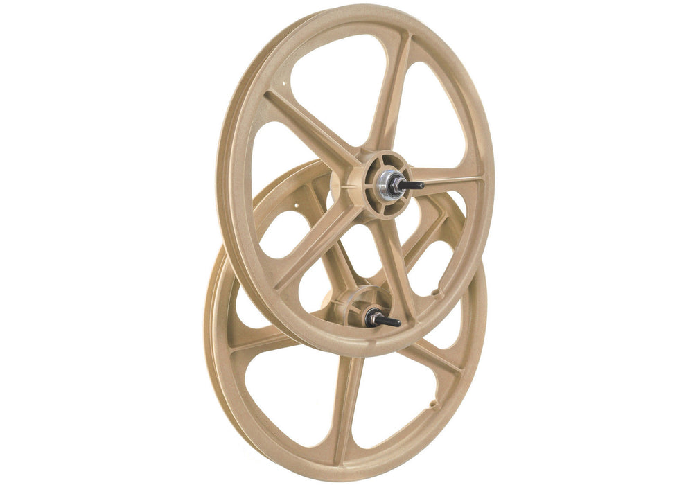 PAIR SKYWAY MAG WHEELS ORIGINAL TUFFll BEIGE 20" SUIT BMX-FREESTYLER RRP £129.95