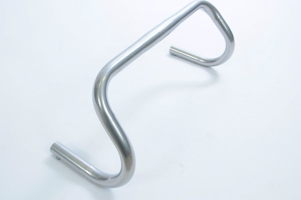 60’s,70’s,80’s RACING SPORTS BIKE DROP HANDLEBARS SILVER HI TENSILE STEEL LOW PR