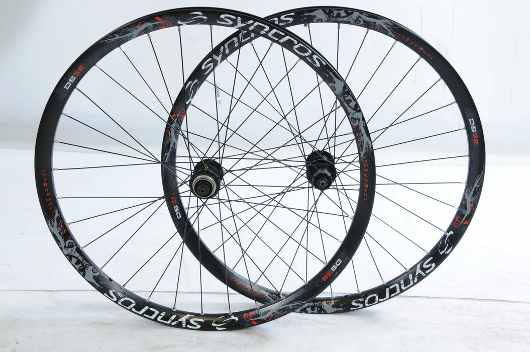 26” MTB SHIMANO 8-9 CASSETTE DISC BRAKE BIKE WHEELS DUAL WALL SYNCROS DS32 RIM