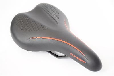 BARGAIN PRICED BICYCLE SADDLE MTB CONCEPT BIKE SEAT BLACK-RED 240mm x 150mm