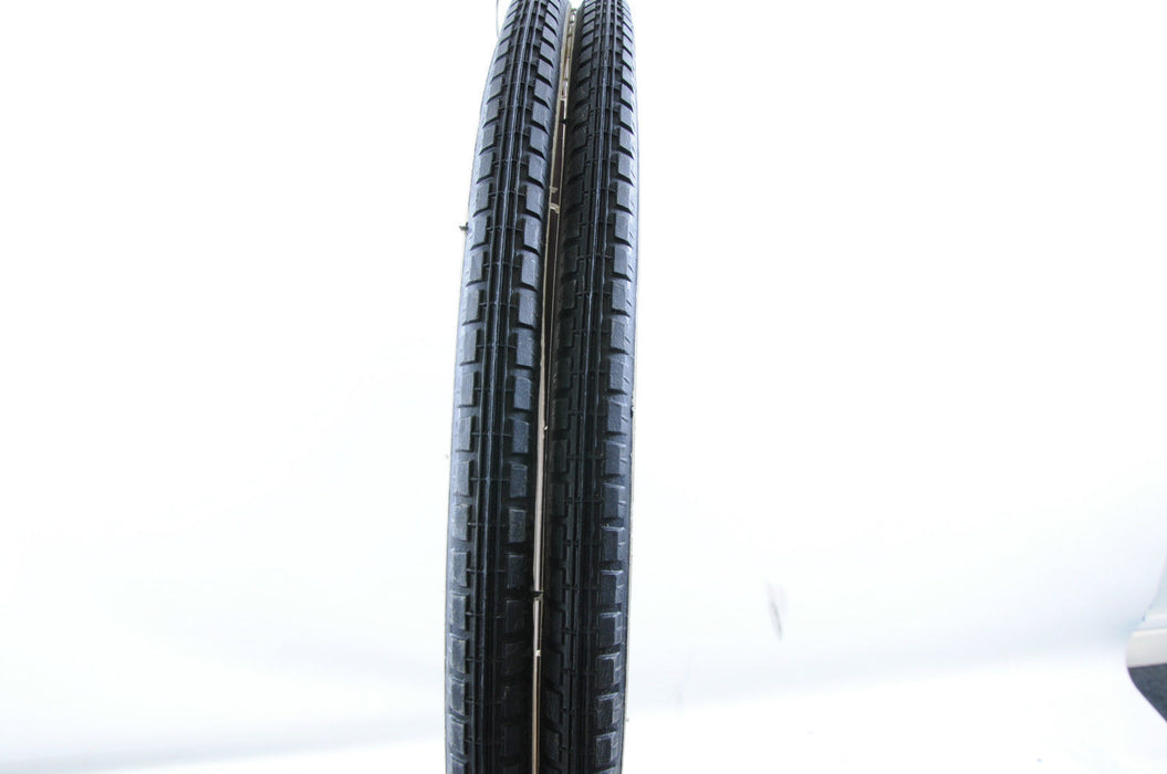 PAIR 24 x1 3-8” (37-540) VINTAGE JUNIOR RACING BIKE TYRES WHITEWALL CENTRE LINE