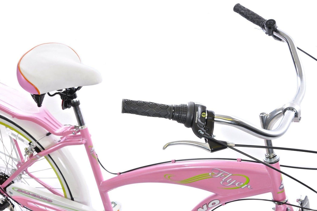 RETRO USA STYLE LADIES CRUISER BIKE "FLYER" WITH TANK STYLE FRAME EX-DISPLAY