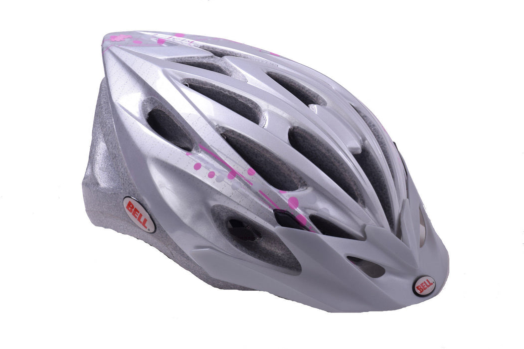 BELL LADIES CYCLE BIKE HELMET VELA SILVER DOTS FUSION SPORT 50-57cm