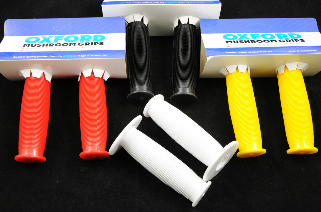 MUSHROOM TYPE BMX HANDLEBAR GRIPS CHOICE OF RED,YELLOW BLACK OR WHITE NEW