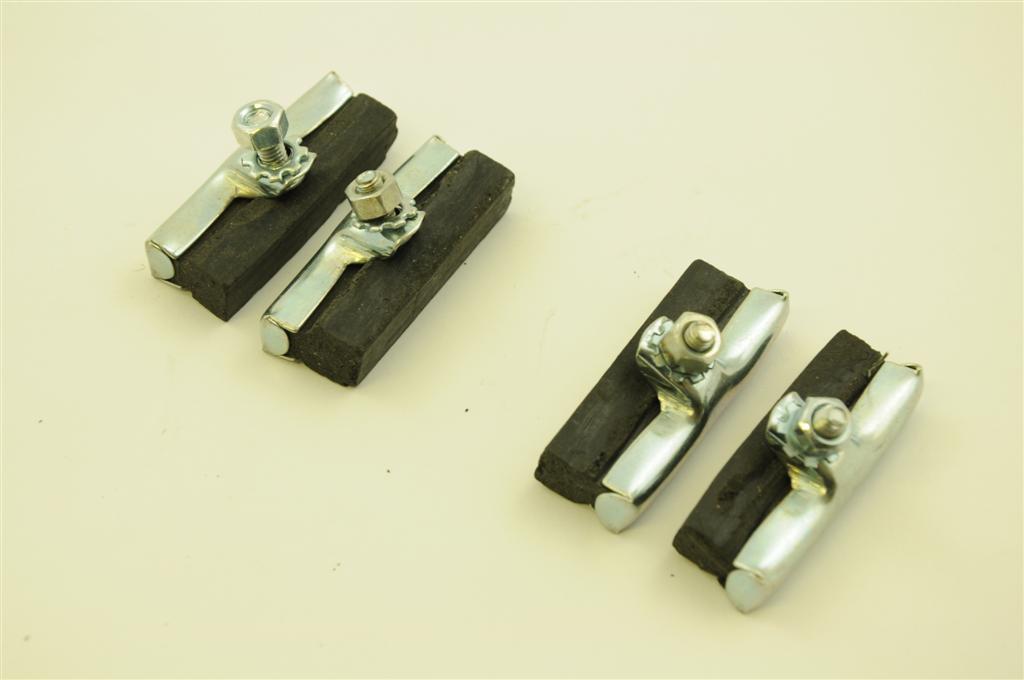 2 PAIR ROD BRAKE BLOCKS FOR VINTAGE RALEIGH,PHILLIPS,SUNBEAM,HUMBER,BSA 50mm