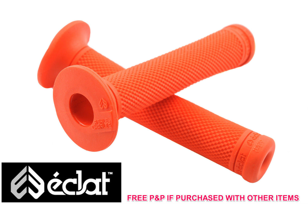 ECLAT ASHLEY CHARLES SIGNATURE BMX HANDLEBAR GRIPS, ELASTOMER RUBBER ORANGE