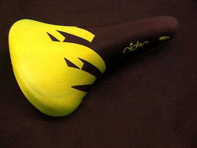 TRENDY FLUORESCENT YELLOW SADDLE FOR MTB,FIXIE, NEON YELLOW SEAT BARGAIN PRICE