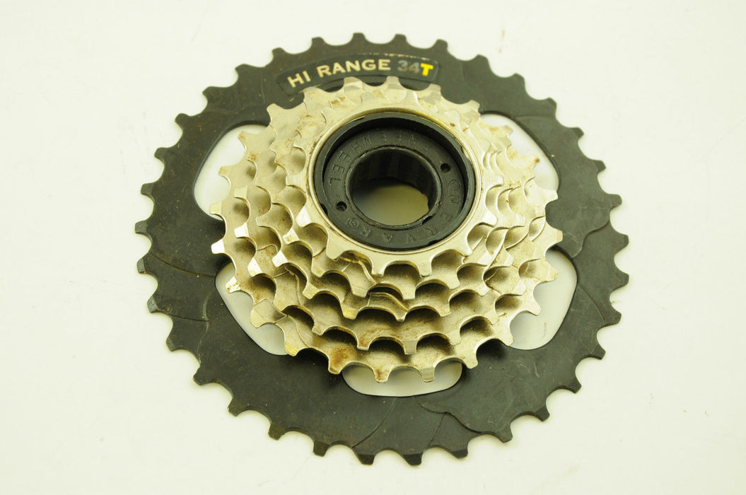 6 SPEED MEGA RANGE SCREW ON FREEWHEEL CASSETTE 14-34 HI-RANGE SUIT SHIMANO GEARS