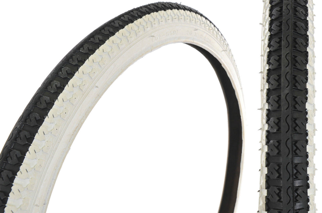 26 x2.125 WHITE WALL TYRES FOR USA TYPE CRUISER-MOUNTAIN BIKE CENTRE RIB